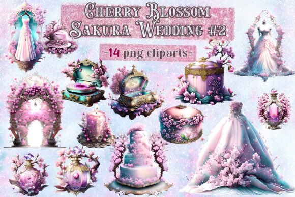 Cherry Blossom Sakura Wedding #2 Clipart: A Designer's Guide