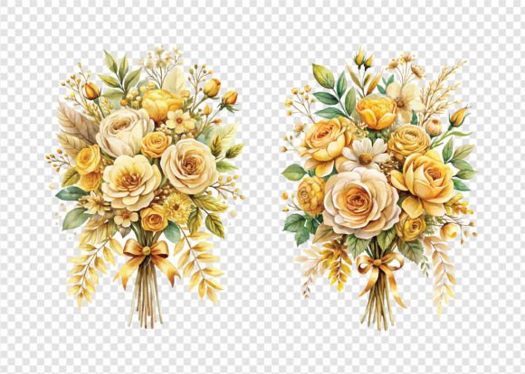 Elegant Watercolor PNG Flowers Wedding Greenery