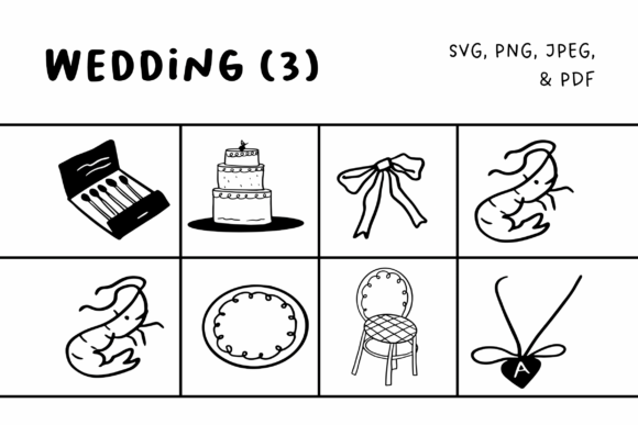 Elegant Wedding Illustrations Set3: A Designer's Guide to Hand-Drawn Romance