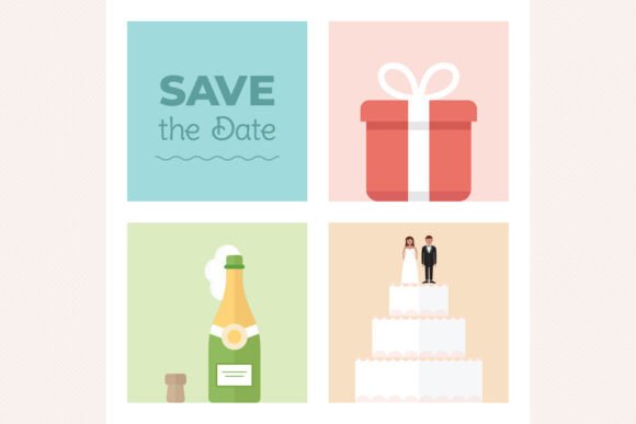 Save the Day Wedding Banner: A Playful Vector Toolkit