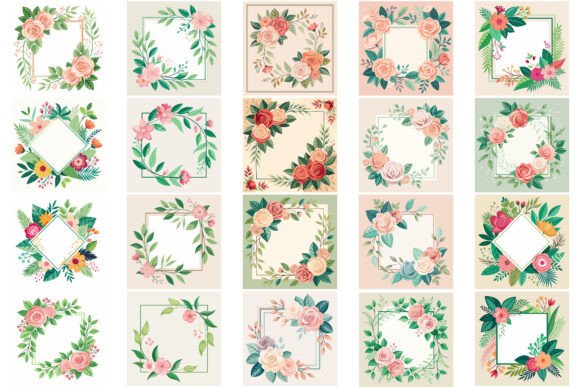 Square Frame Flower Wedding Invitation: A Designer's Floral Toolkit