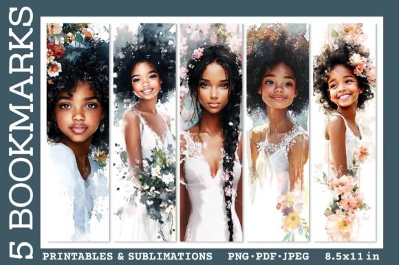 Stunning Wedding Bookmarks: The Afro Bride Bookmark Set