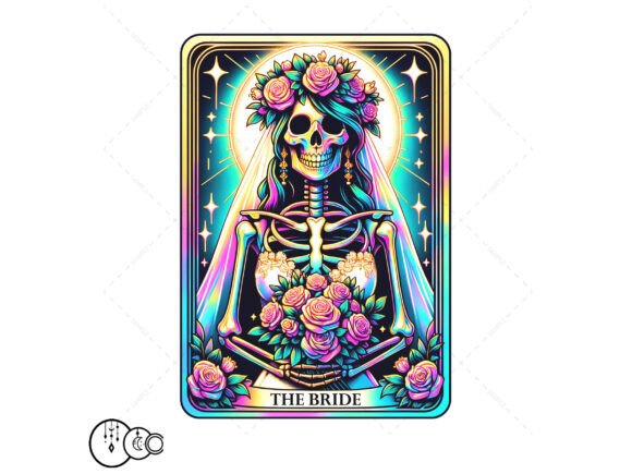 The Bride Tarot Card Wedding Art: A Premium Design Asset