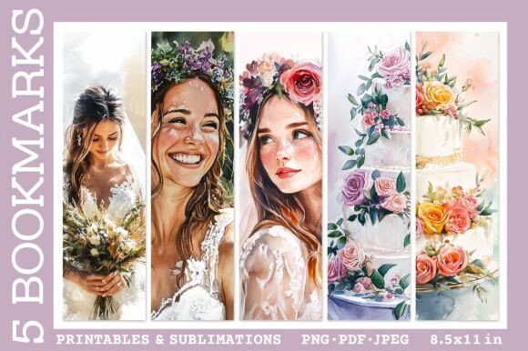 Wedding Cake Bookmark Bride Bookmarks: Elegant Marketing Tools