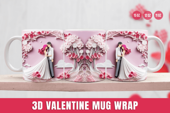 Wedding Couple Mug Wrap: Sublimation Design Guide