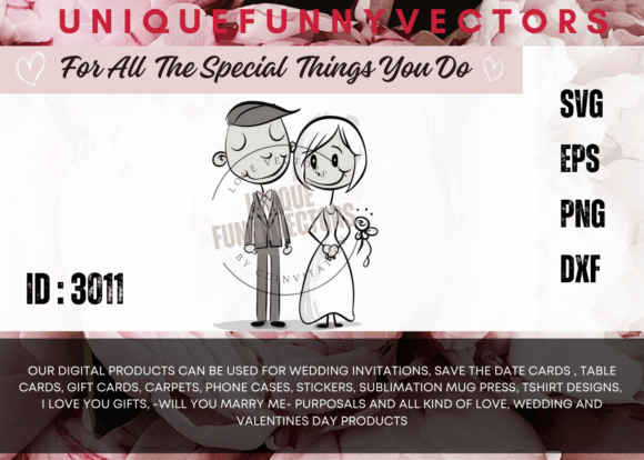 Wedding Couple Stick Figure 3011: A Designer's Guide to Charm