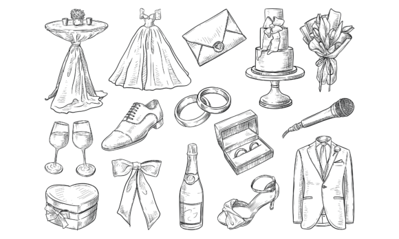 Wedding Handdrawn Collection: Your Go-To for Authentic Event Design